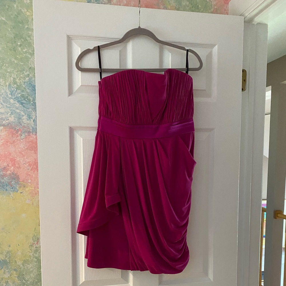 Phoebe Couture Hot Pink Strapless Mini